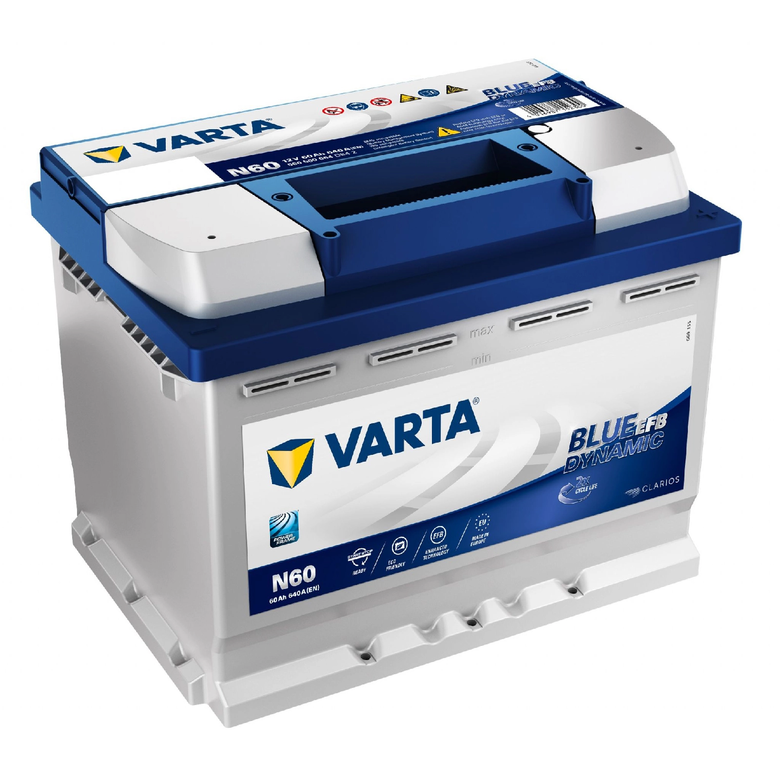 Batteria auto Varta N60 60AH START&STOP 640A